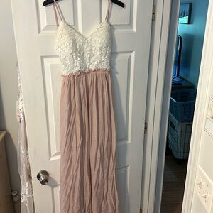 Backless floor length dress